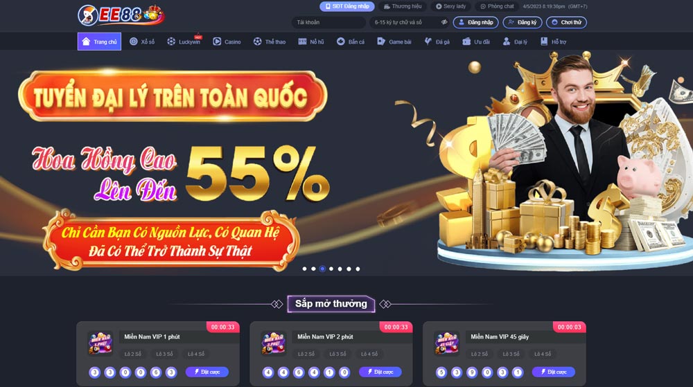 Thương hiệu nhà cái EE88 hợp pháp an toàn